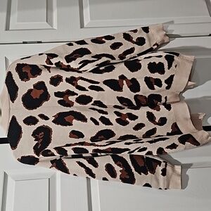 Pink Lily animal print cardigan
